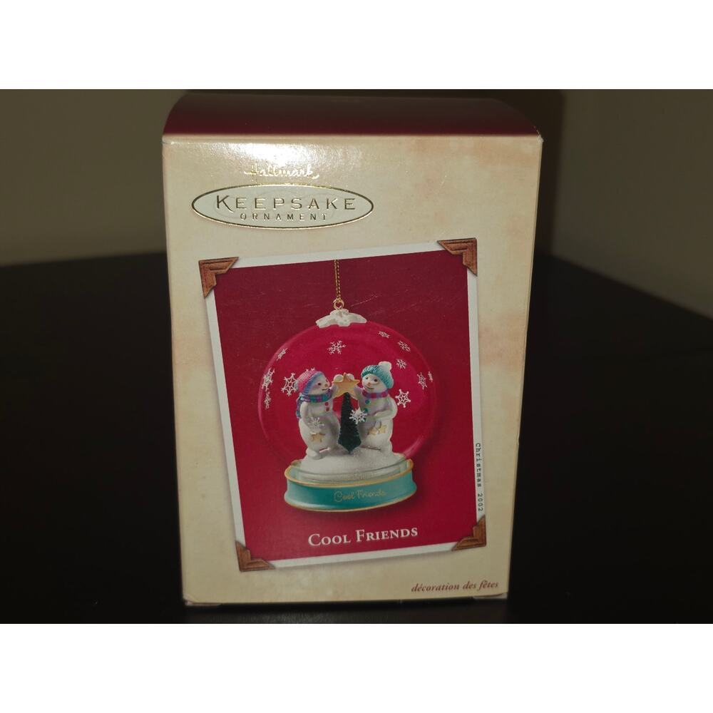 Hallmark Keepsake‎ Cool Friends Snowmen and Christmas Tree Ornament & Box 2002